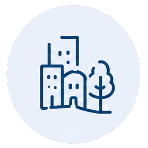 Symbol Kommunen und Bildungsnetzwerke